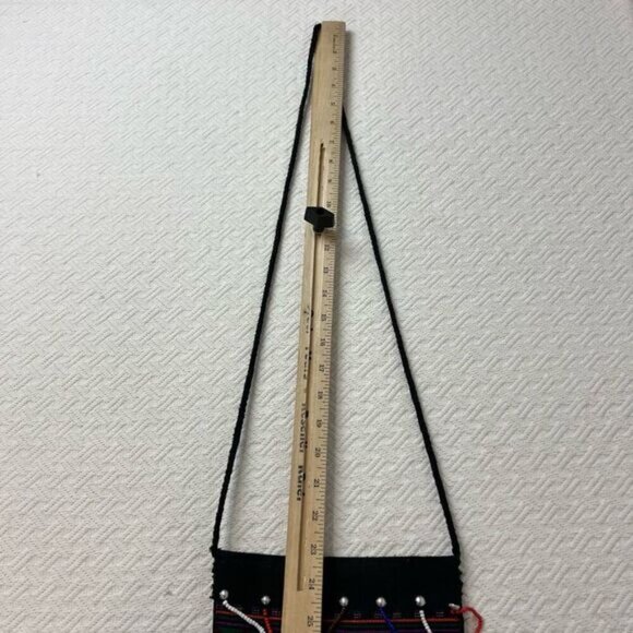 Vintage Handmade Seed Bead Purse Tapestry Cowrie Puka Shells Crossbody Bag - Picture 11 of 16